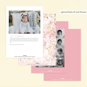 "floral balloon" - Children's Birthday Party Invitations in Bubblegum by Phrosné Barwood - Back of Card Options