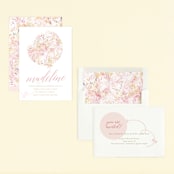 "floral balloon" - Children's Birthday Party Invitations in Bubblegum by Phrosné Barwood - Assembled