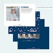 "Aquatic Doodles" - Children's Birthday Party Invitations in Ocean by Lehan Veenker - Back of Card Options