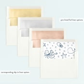 "Aquatic Doodles" - Children's Birthday Party Invitations in Ocean by Lehan Veenker - Envelope Liner Options