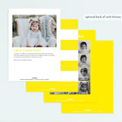 "Birthday Shades" - Children's Birthday Party Invitations in Sunshine by Baumbirdy - Back of Card Options