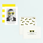 "Birthday Shades" - Children's Birthday Party Invitations in Sunshine by Baumbirdy - Assembled