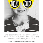 "Birthday Shades" - Children's Birthday Party Invitations in Sunshine by Baumbirdy - Detail