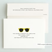 "Birthday Shades" - Children's Birthday Party Invitations in Sunshine by Baumbirdy - FREE Recipient Addressing