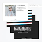 "Anaglyph 3D" - Children's Birthday Party Invitations in Obsidian by Felix Grapes - Back of Card Options