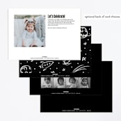 "Cosmic Doodles" - Children's Birthday Party Invitations in Ivory by Lehan Veenker - Back of Card Options