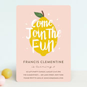 "Lemonade Fun" - Children's Birthday Party Invitations in Candy by Joanne James - Front