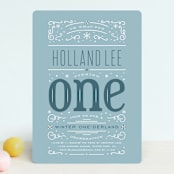 "Wintery Fun" - Children's Birthday Party Invitations in Frost by Leah Bisch - Front