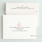 "Ballet Toes" - Children's Birthday Party Invitations in Mist by peetie design - FREE Recipient Addressing
