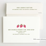 "Berry Sweet" - Children's Birthday Party Invitations in Strawberry by Laura Hankins - FREE Recipient Addressing