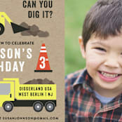 "party zone" - Children's Birthday Party Invitations in Kraft by Annie Holmquist - Detail