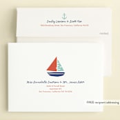 "Regatta Race" - Children's Birthday Party Invitations in Teal by Carolyn MacLaren - FREE Recipient Addressing
