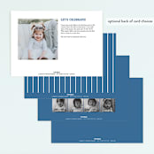 "Game Day" - Children's Birthday Party Invitations in Navy by Jessie Steury - Back of Card Options