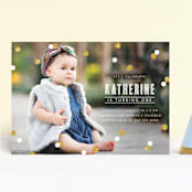 "Confetti" - Children's Birthday Party Invitations in Snow by Lehan Veenker - Front