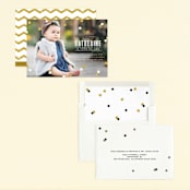 "Confetti" - Children's Birthday Party Invitations in Snow by Lehan Veenker - Assembled