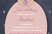 "Royal Ball" - Children's Birthday Party Invitations in Cindy by Giselle Zimmerman - Detail