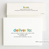 "Colorful One" - Children's Birthday Party Invitations in Teal by Denise Malacrea - FREE Recipient Addressing