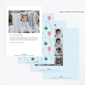 "Party Hippo" - Children's Birthday Party Invitations in Coral by Kanika Mathur - Back of Card Options