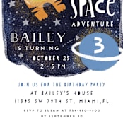 "Outer Space" - Children's Birthday Party Invitations in Northstar by iamtanya - Detail