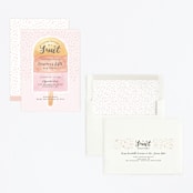 "Sweet Celebration" - Children's Birthday Party Invitations in Fruit Punch by Michelle Taylor - Assembled