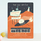 "Roswell" - Children's Birthday Party Invitations in Dessert by Gwen Bedat - Front