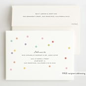 "rainbow unicorn" - Children's Birthday Party Invitations in Peony by Cass Loh - FREE Recipient Addressing
