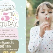 "Ice Cream Cone" - Children's Birthday Party Invitations in Frozen by Alethea and Ruth - Detail
