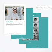"Around the Sun" - Children's Birthday Party Invitations in Midnight by Cat Caudillo - Back of Card Options