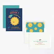 "Around the Sun" - Children's Birthday Party Invitations in Midnight by Cat Caudillo - Assembled
