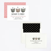 "Three Little Kittens" - Children's Birthday Party Invitations in Blush by Olivia Raufman - Assembled