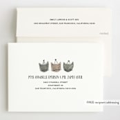 "Three Little Kittens" - Children's Birthday Party Invitations in Blush by Olivia Raufman - FREE Recipient Addressing