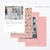 "Let's flamingle!" - Children's Birthday Party Invitations in Cotton Candy by Jennifer Wick - Back of Card Options