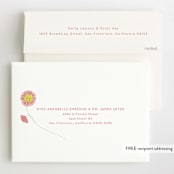 "Daisy Smiles" - Children's Birthday Party Invitations in Petal by Baumbirdy - FREE Recipient Addressing