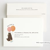 "Cake Party" - Children's Birthday Party Invitations in Sky by Shannon Chen of Four Wet Feet Studio - FREE Recipient Addressing