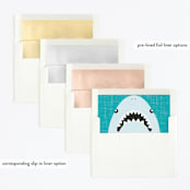 "Shark Attack Pool Party" - Children's Birthday Party Invitations in Pool by iamtanya - Envelope Liner Options