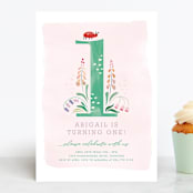 "Number One Bug" - Children's Birthday Party Invitations in Jade by Eve Schultz - Front
