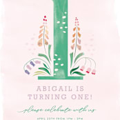 "Number One Bug" - Children's Birthday Party Invitations in Jade by Eve Schultz - Detail
