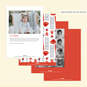 "Little Fire Fighter" - Children's Birthday Party Invitations in Firetruck by Corinne Malesic - Back of Card Options