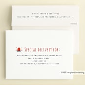 "Little Fire Fighter" - Children's Birthday Party Invitations in Firetruck by Corinne Malesic - FREE Recipient Addressing