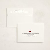"Cherries" - Children's Birthday Party Invitations in Tomato by Kelly Watkins - FREE Recipient Addressing