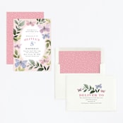 "butterfly kisses" - Children's Birthday Party Invitations in Petal by Karidy Walker - Assembled