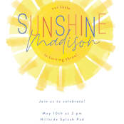 "Little Sunshine" - Children's Birthday Party Invitations in Marshmallow by Rebecca Durflinger - Detail