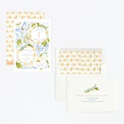 "Daisy Chains" - Children's Birthday Party Invitations in Olive Tree by Sarah Knight - Assembled
