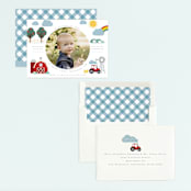 "Down by the farm" - Children's Birthday Party Invitations in Rainbow by Hudson meet Rose - Assembled