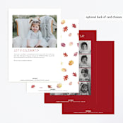 "Watercolor Leaf Frame" - Children's Birthday Party Invitations in Burnt Sienna by Jackie Crawford - Back of Card Options