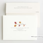 "Watercolor Leaf Frame" - Children's Birthday Party Invitations in Burnt Sienna by Jackie Crawford - FREE Recipient Addressing