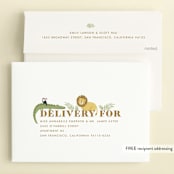 "safari party animals" - Children's Birthday Party Invitations in Linen by Karidy Walker - FREE Recipient Addressing