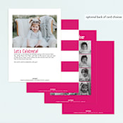 "Birthday Girl Shades" - Children's Birthday Party Invitations in Fuchsia by Baumbirdy - Back of Card Options