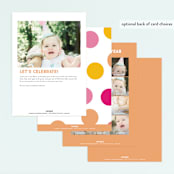 "The Big One" - Children's Birthday Party Invitations in Rose by Baumbirdy - Back of Card Options