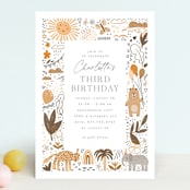 "pencil sketch" - Children's Birthday Party Invitations in Autumn by Anastasia Makarova - Front